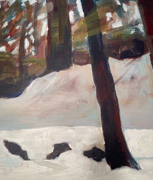 “A Family in Winter” Turkeys in harmony.