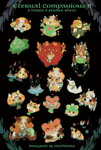 Image 2 of eternal companions 2 - a hades 2 sticker sheet 