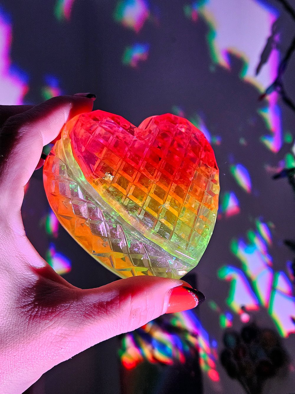 Image of Neon Sunset Heart Box 2
