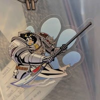 Image 2 of Armored Hero Bandit - 3 inch Transparent Vinyl Sticker