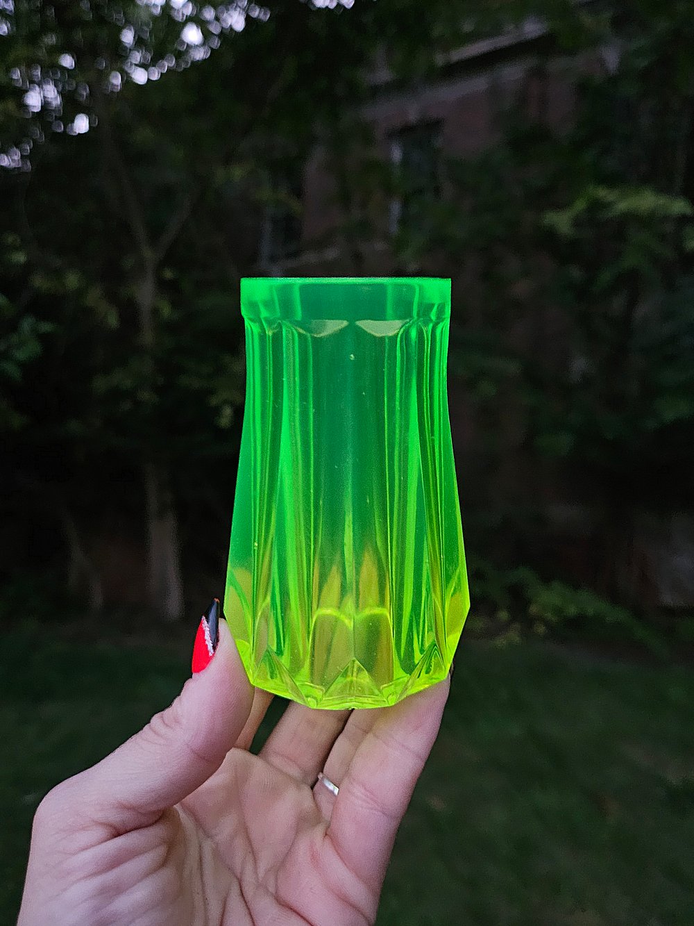 Image of Vaseline Glass Inspired Vase 2