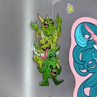 Image 2 of Lil' Goofy Snot Demons! - 2.6 inch Transparent Vinyl Sticker