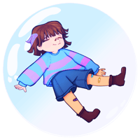 [UNDERTALE] Frisk in a bubble sticker!