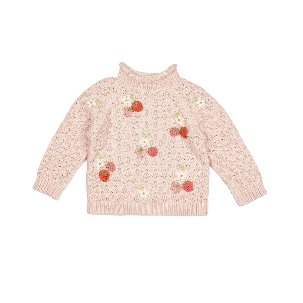 Image of Strawberry Fields Sweater - Pink