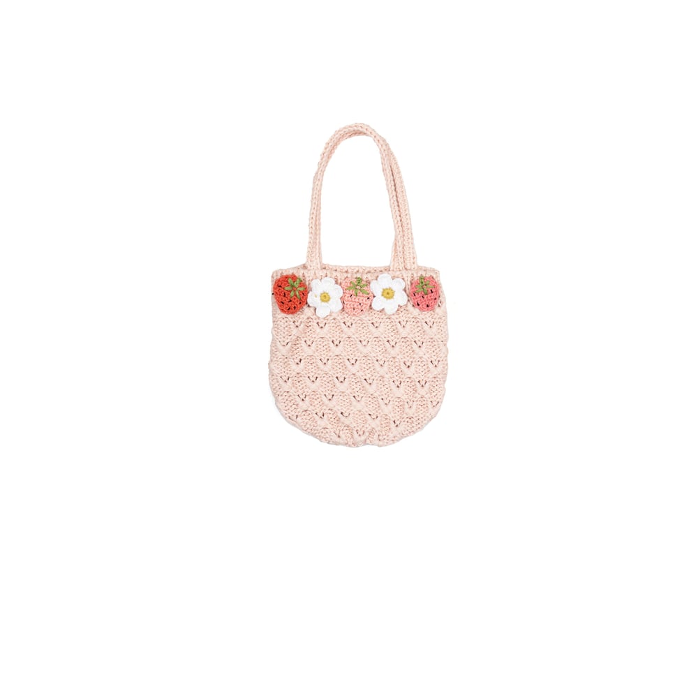 Image of Crochet Purse - Strawberry Daisy