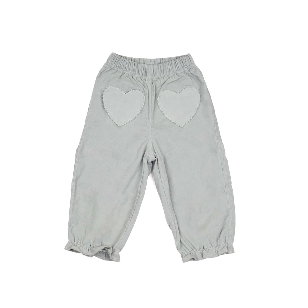 Image of Heart Pocket Pants - Silver Blue