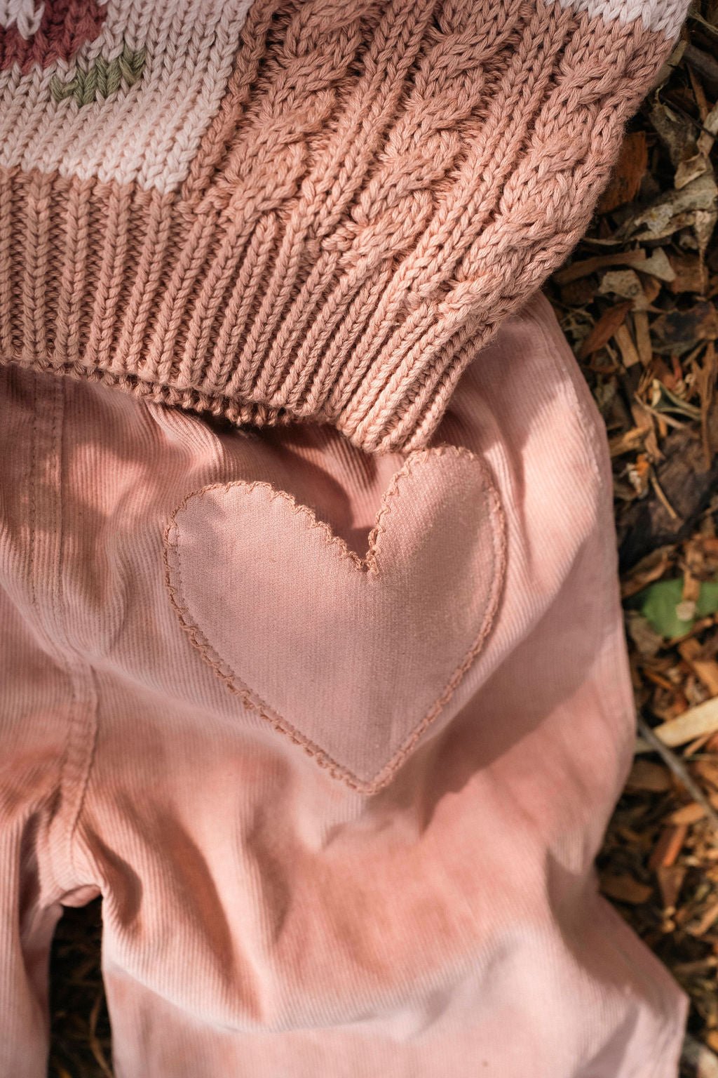Image of Heart Pocket Pants - Desert Rose