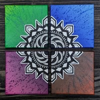 Image 1 of Mini Mandala Quadriptych Set #1