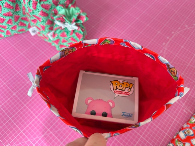 *Limited* Fabric Gift Bag Set of 3 - Watermelon Christmas Trees