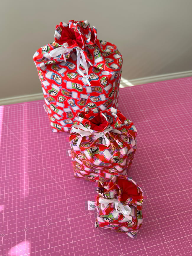 *Limited* Fabric Gift Bags - Christmas Stockings