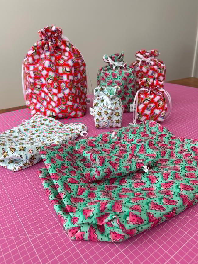 *Limited* Fabric Gift Bags - Christmas Stockings
