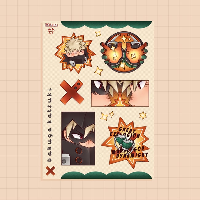 Stickers Sheet - Bakugo
