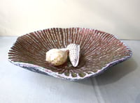 Image 1 of Rustic Wavy Paper Mache Bowl - Coastal art