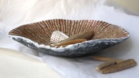 Image 4 of Rustic Wavy Paper Mache Bowl - Coastal art