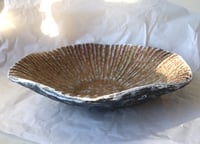 Image 6 of Rustic Wavy Paper Mache Bowl - Coastal art