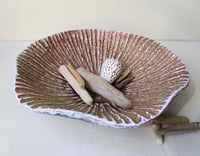 Image 15 of Rustic Wavy Paper Mache Bowl - Coastal art