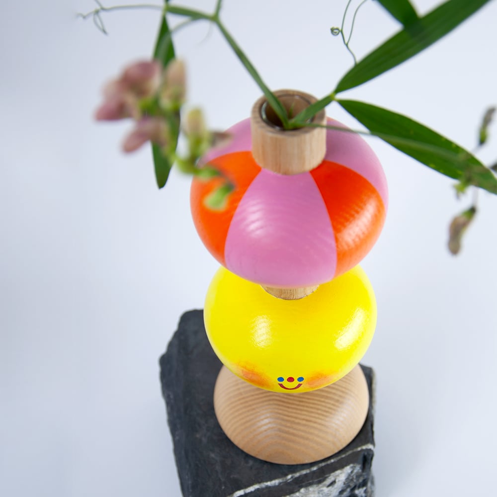 Image of Kerzenhalter-Vasen-Kombi "Jätit gelb"