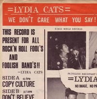 Lydia Cats - We Don't Care What You Say! 7" Flexi