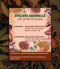 Ateliers aquarelle au jardin botanique