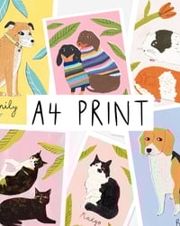 Custom Pet Portrait - A4 PRINT AND UK DELIVERY*