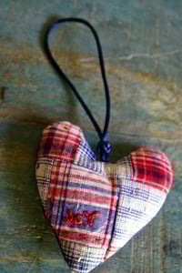 Image 4 of Patchwork Heart Ornament | Handmade Christmas Ornament | Vintage Fabric 