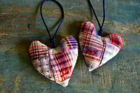 Image 1 of Patchwork Heart Ornament | Handmade Christmas Ornament | Vintage Fabric 