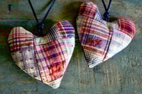 Image 2 of Patchwork Heart Ornament | Handmade Christmas Ornament | Vintage Fabric 