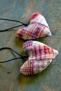 Image 3 of Patchwork Heart Ornament | Handmade Christmas Ornament | Vintage Fabric 