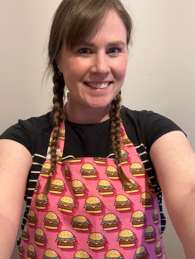 *Limited* Double Sided Apron - Gingerbread Men and Burgers