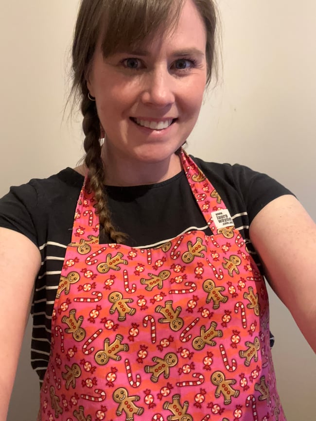 *Limited* Double Sided Apron - Gingerbread Men and Burgers