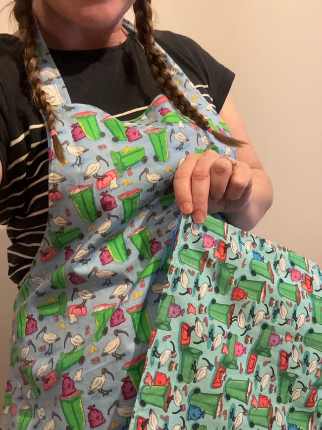 *Limited* Double Sided Apron - Bin Chicken and Bin Chicken Christmas