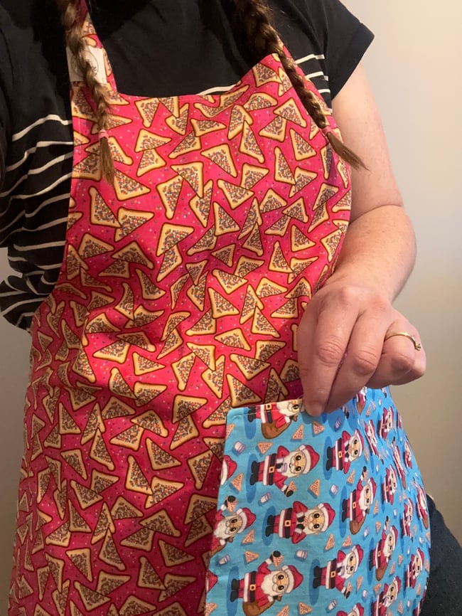 *Limited* Double Sided Apron - Fairy Bread and Santa with Milk and Fairy Bread
