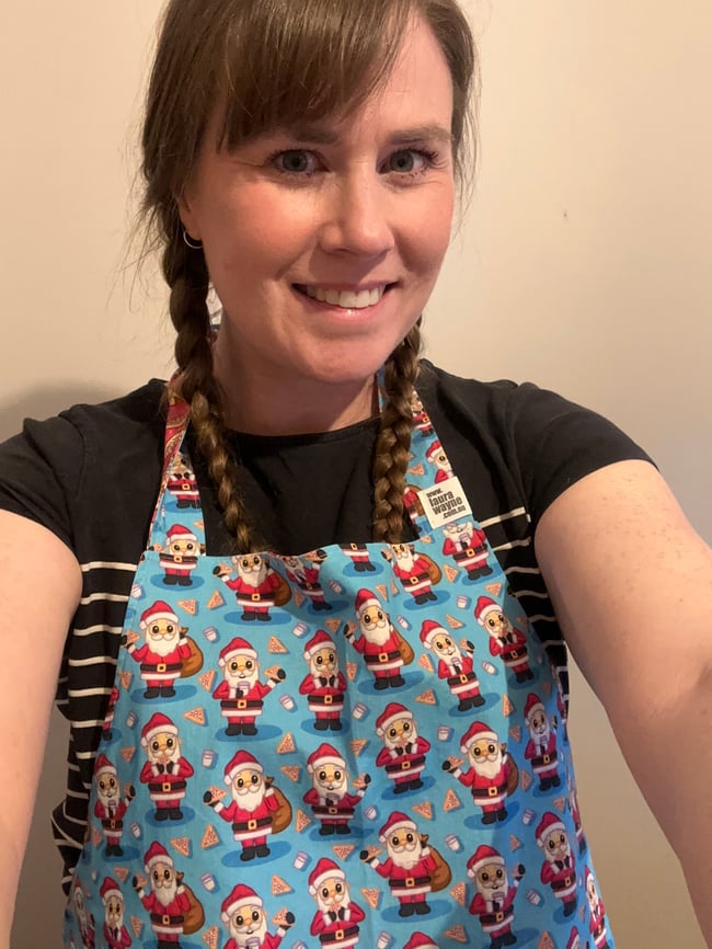 *Limited* Double Sided Apron - Fairy Bread and Santa with Milk and Fairy Bread