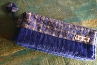 Image 2 of Handmade Boxy Pencil Pouch with Vintage Fabric Charm | Fabric Zipper Pouch