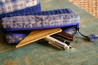 Image 4 of Handmade Boxy Pencil Pouch with Vintage Fabric Charm | Fabric Zipper Pouch