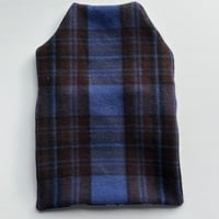 Image 2 of Blue Tartan Reclaimed Cashmere Hot Water Bottle Cover