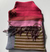Image 2 of Pink and Blue Stripe Reclaimed Cashmere Hot Water Bottle Cover