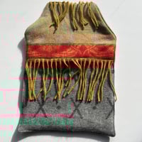 Image 1 of Orange and Yellow Reclaimed Cashmere Hot Water Bottle Cover