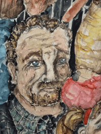 Image 3 of Original Surreal Student-Style Painting, Watercolour and Ink