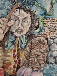 Image 6 of Original Surreal Student-Style Painting, Watercolour and Ink