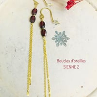 Image 3 of Boucles d'oreilles SIENNE (grenat) - 3 modèles