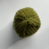Image 4 of Hand Knitted Ribbed Black Isle Beanie