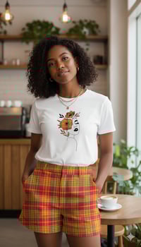 Image 1 of Madras Floral  Hair Design 