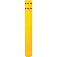 Image 1 of Polyethylene Bollard Cover, 6-5/8" Dia. x 52" L, Red/Yellow Model: KI329
