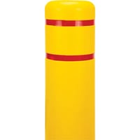 Image 2 of Polyethylene Bollard Cover, 6-5/8" Dia. x 52" L, Red/Yellow Model: KI329