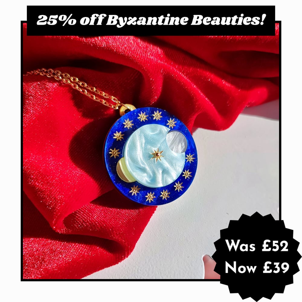 Image of Rotating Byzantine Celestial Statement Necklace