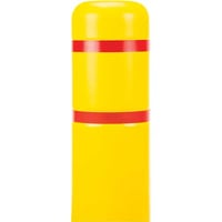 Image 2 of Polyethylene Bollard Cover, 4-1/2" Dia. x 52" L, Red/Yellow Model: KI327