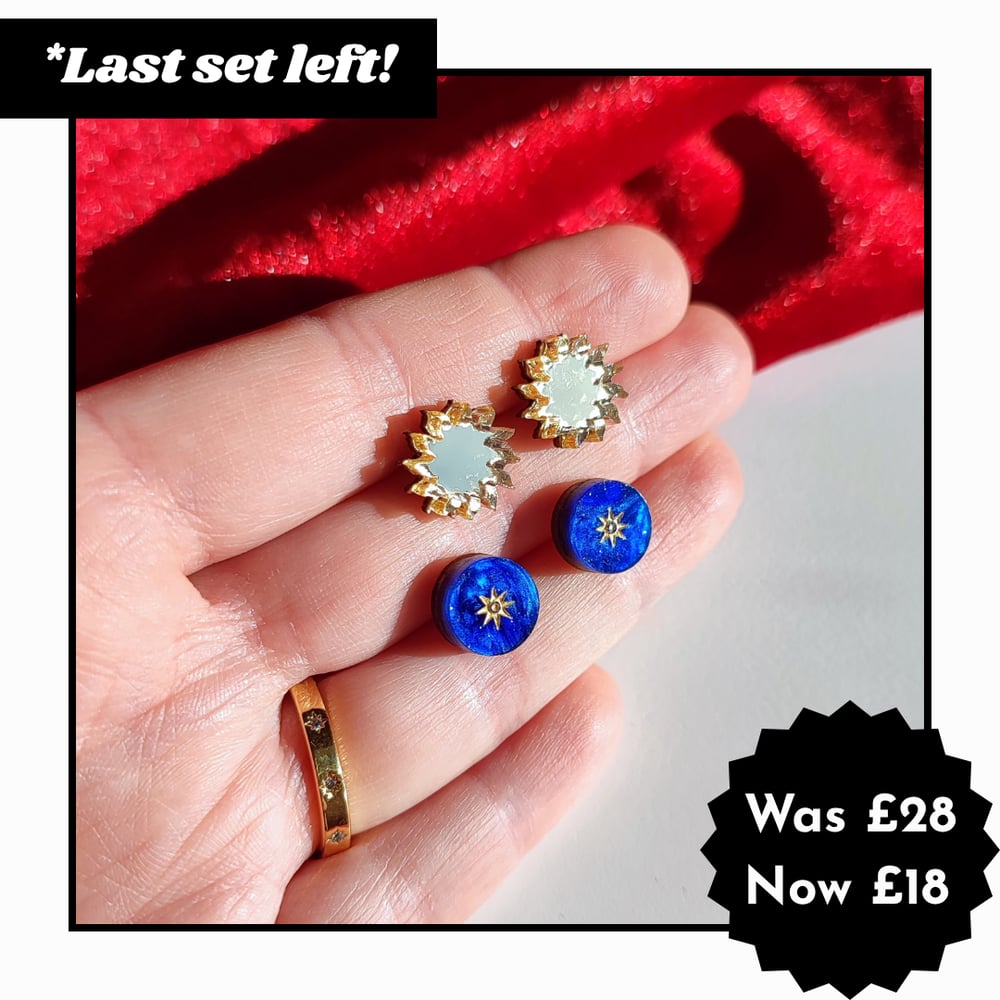 Image of Byzantine Celestial Stud Earring Set