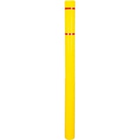 Image 2 of Polyethylene Bollard Cover, 4-1/2" Dia. x 64" L, Red/Yellow Model: KI328