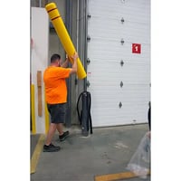 Image 5 of Polyethylene Bollard Cover, 4-1/2" Dia. x 64" L, Red/Yellow Model: KI328